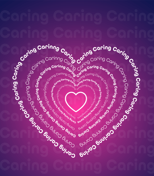 Caring values graphic