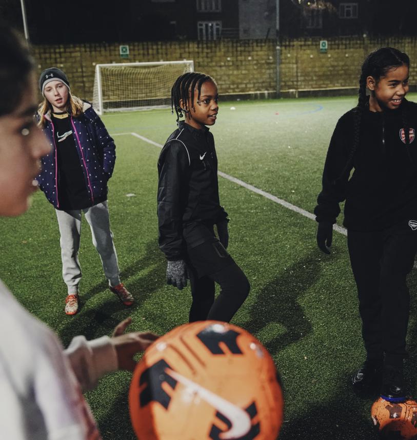 Outdoor football class at Bloomsbury Football