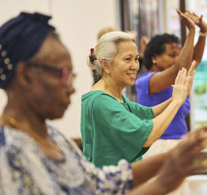 A zumba class at Abbey Community Centre in London
